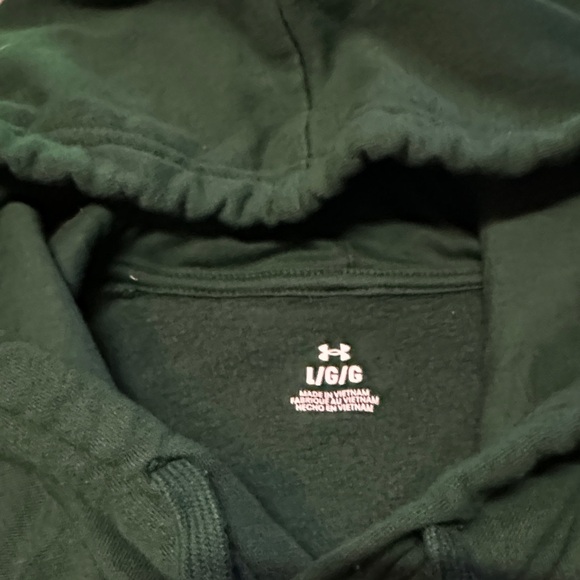 Under Armour Mens Rival Fleece Pullover Hoodie Sweatshirt Dark Green Size LG - Picture 5 of 7